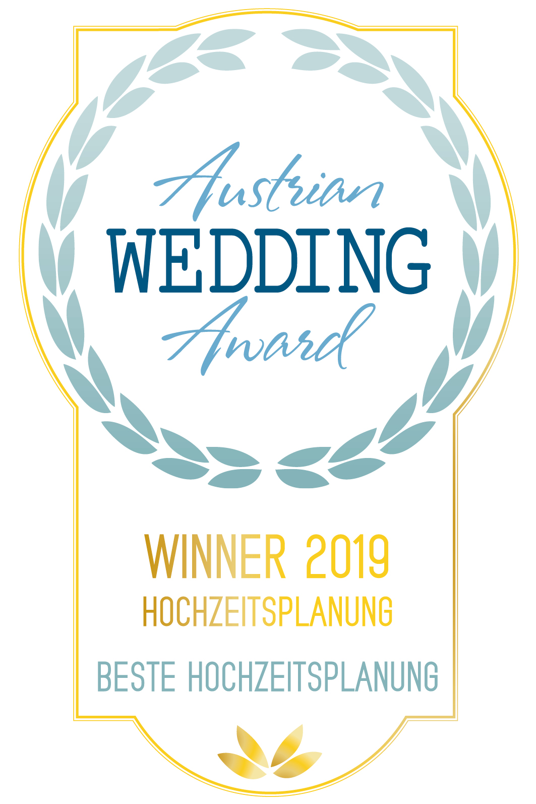 Austrian Wedding Award Badge Beste Hochzeitsplanung 2019